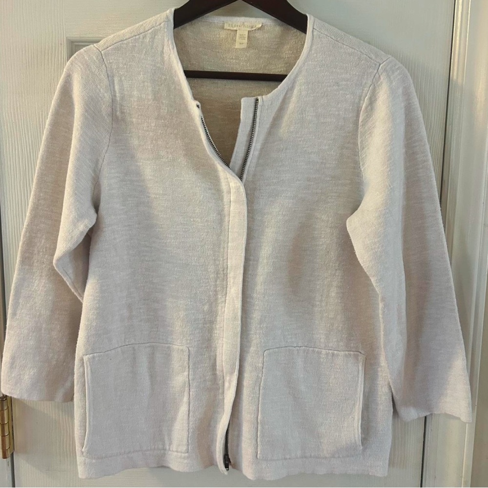 Eileen Fisher Cream Knit Top